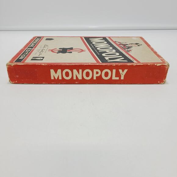Monopoly 1954 Antique Vintage Red NO BOARD **IOB** - Picture 13 of 14